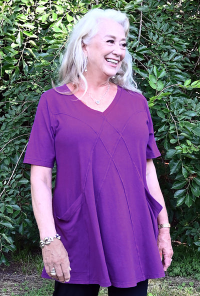 Refresh Tunic - Grape Bamboo - only 1X & 3X left