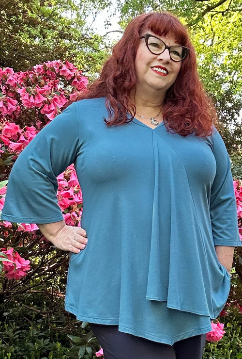 Fluid Tunic - Sky Bamboo