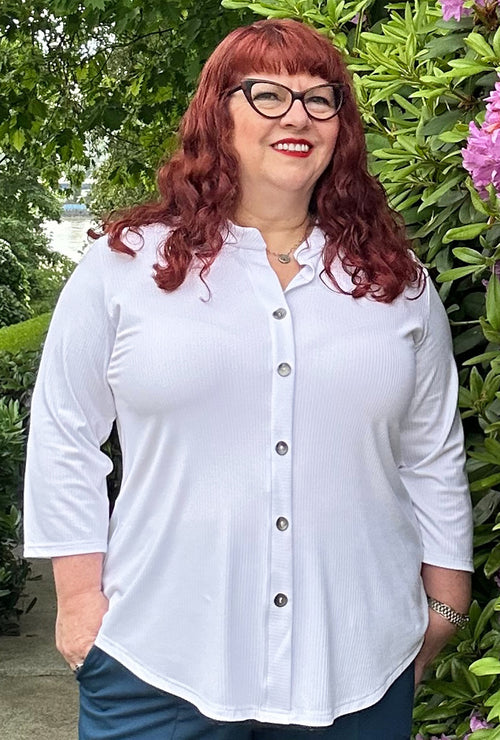 Urban Tunic - White Bamboo Rib