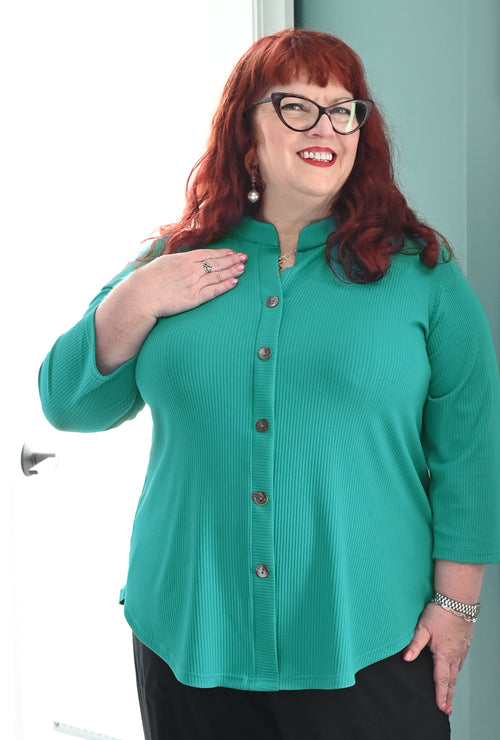 Urban Tunic - Turquoise Bamboo Rib