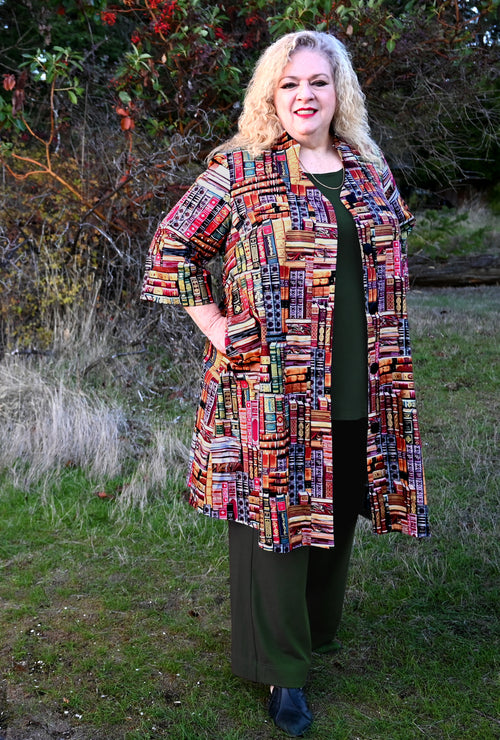 Kate Cotton Coat - Page Turner - Library Book Print