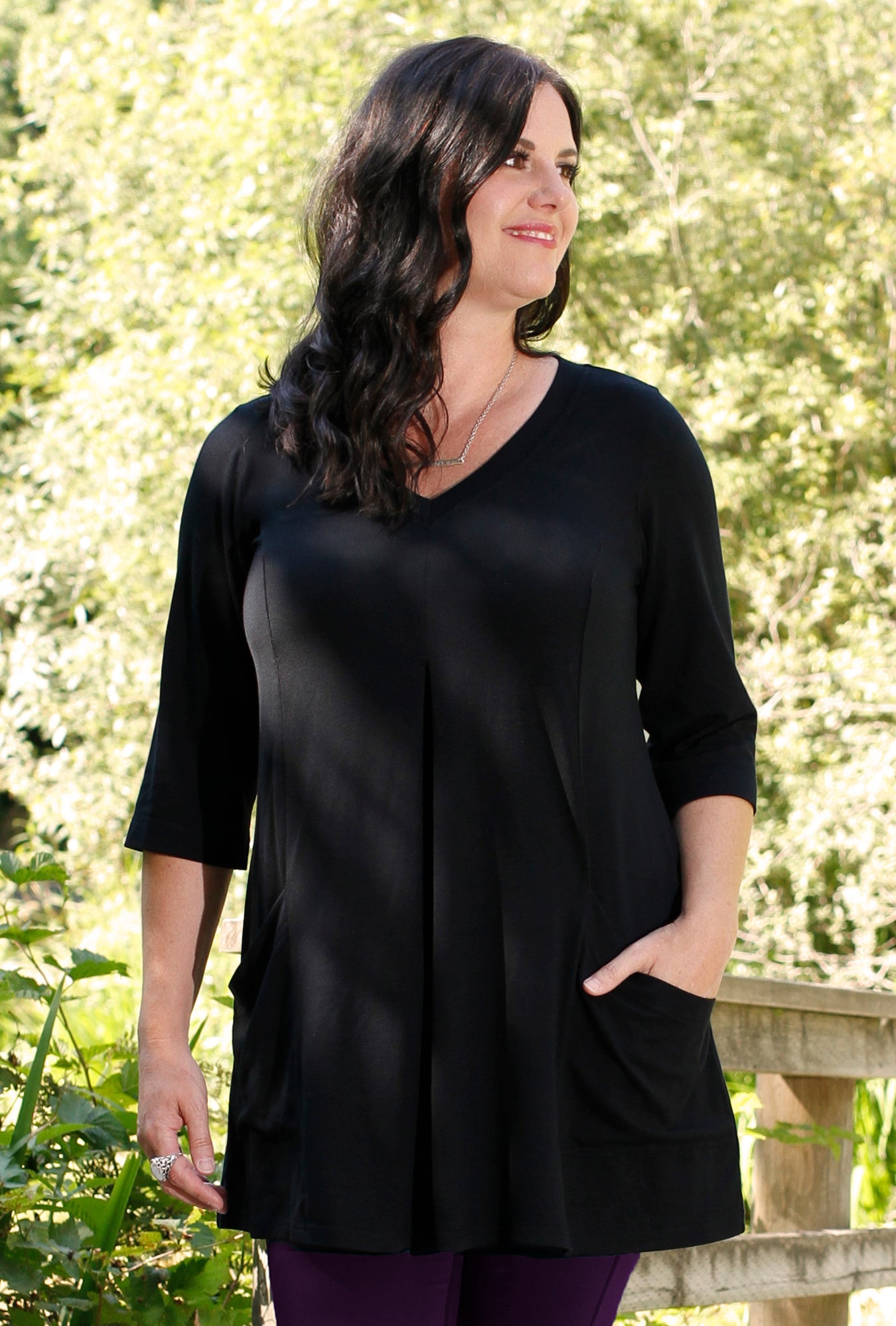 Playful Tunic - Black Bamboo – Diane Kennedy