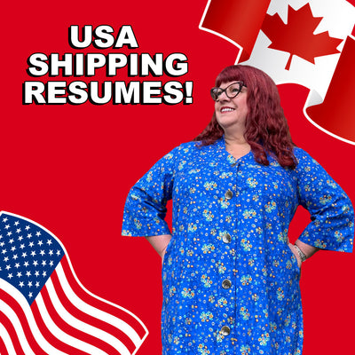 USA Shipping resumes on Diane Kennedy clothing!