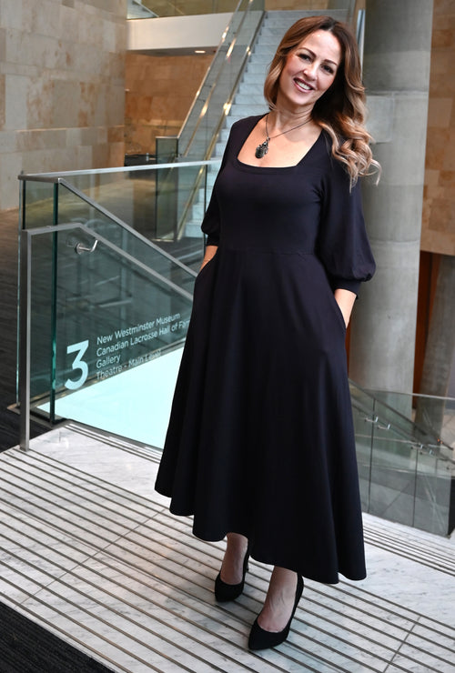 Willow Midi Dress - Ink Sustainable Bamboo