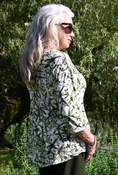 Market Tunic - Olive Ikat Bamboo