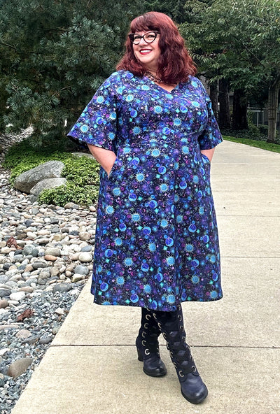 Joan Dress - Cosmos - Cotton print