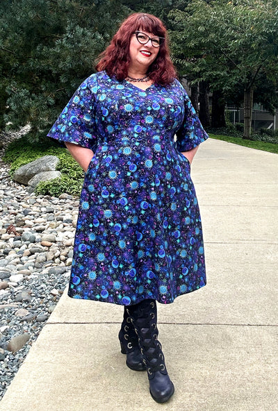 Joan Dress - Cosmos - Cotton print