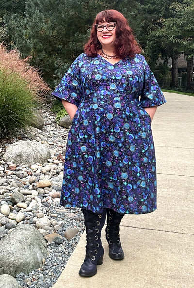 Joan Dress - Cosmos - Cotton print