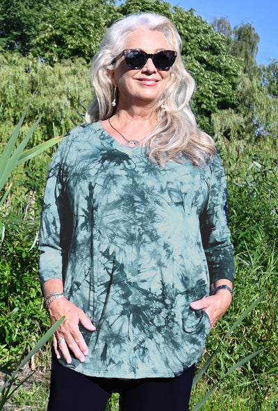 Market Tunic - Spruce Tie Dye Bamboo - only 3X left