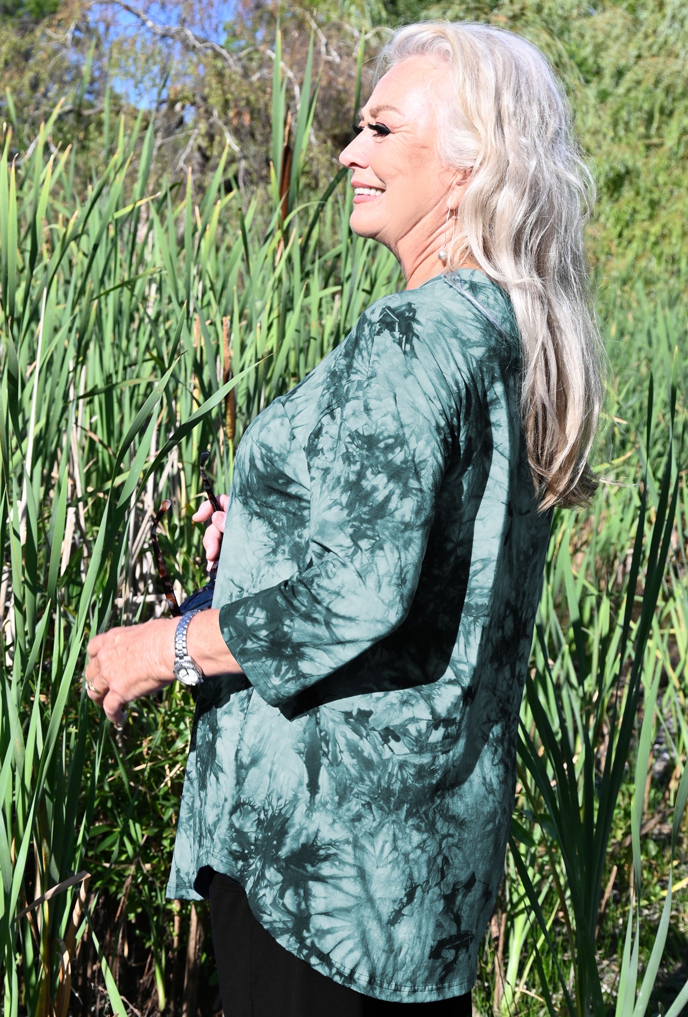 Market Tunic - Spruce Tie Dye Bamboo - only 3X left