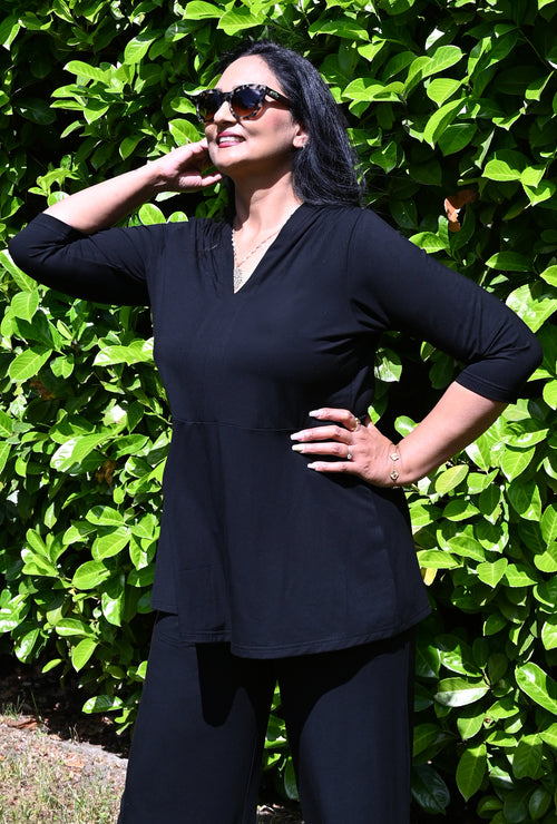 Joy Tunic - Black Sustainable Bamboo