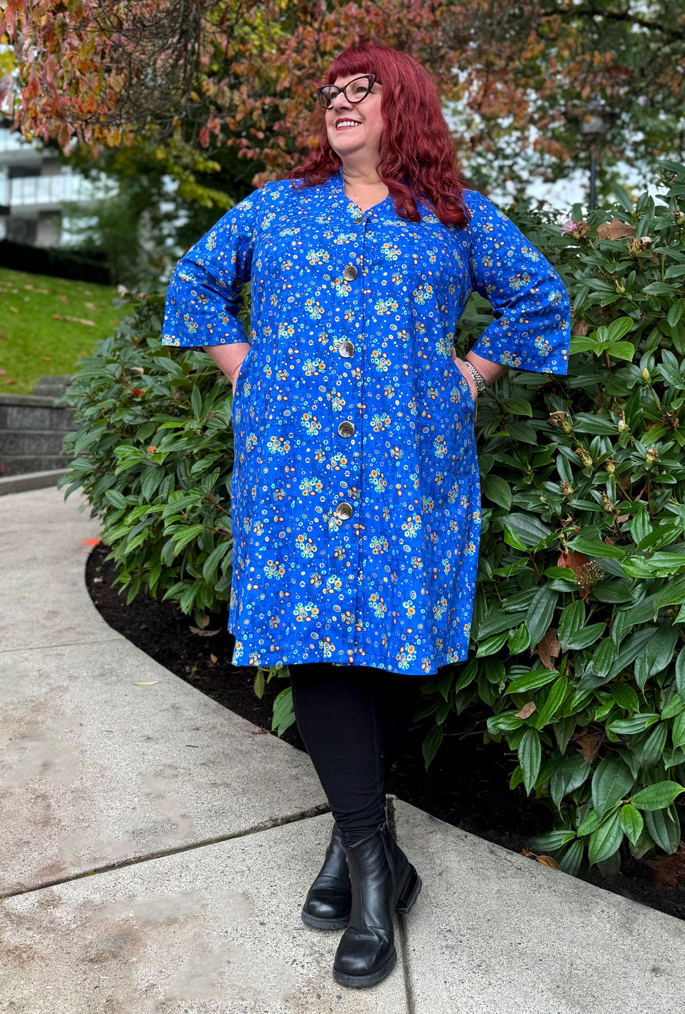 Kate Cotton Coat - Hypdotic - Geometric Dot Print