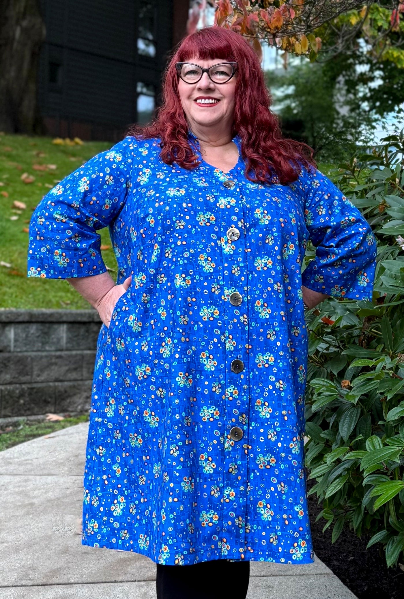 Kate Cotton Coat - Hypdotic - Geometric Dot Print