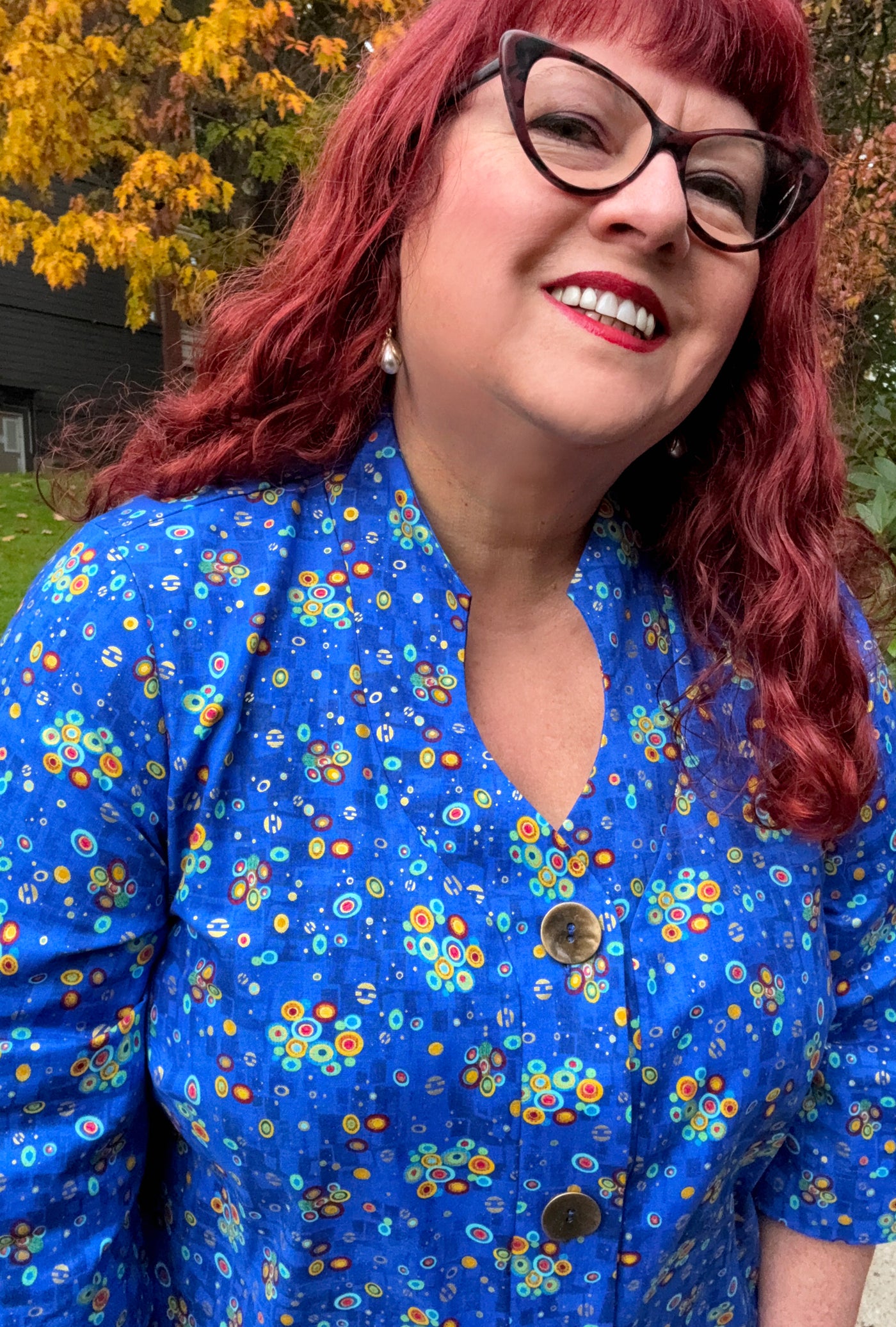 Kate Cotton Coat - Hypdotic - Geometric Dot Print