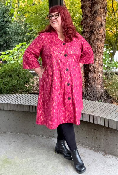 Kate Cotton Coat - Wiggle Room - Geometric Print