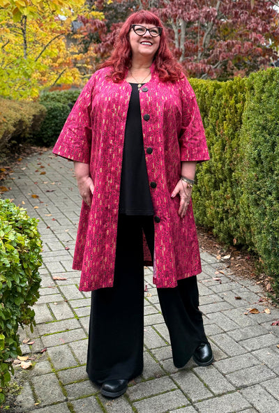 Kate Cotton Coat - Wiggle Room - Geometric Print