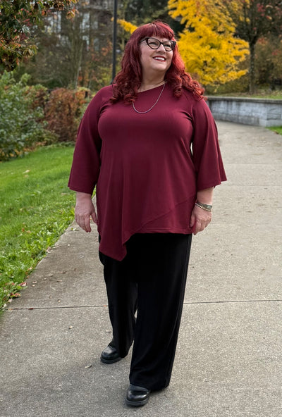 Prism Tunic - Garnet Bamboo Rib