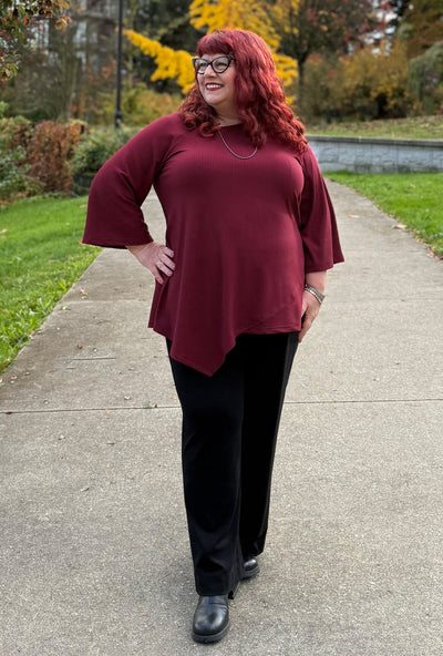 Prism Tunic - Garnet Bamboo Rib