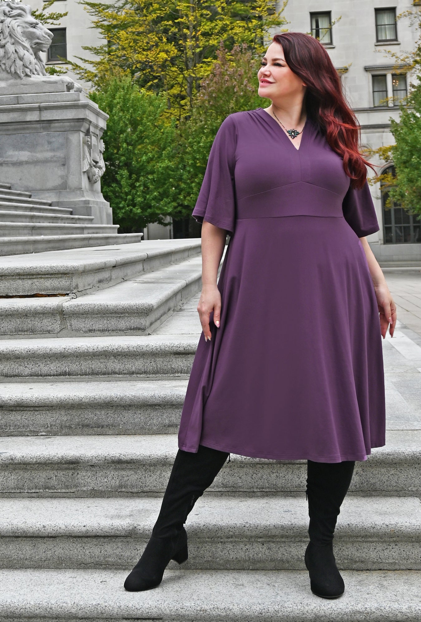 Joy Dress - Mauve Bamboo