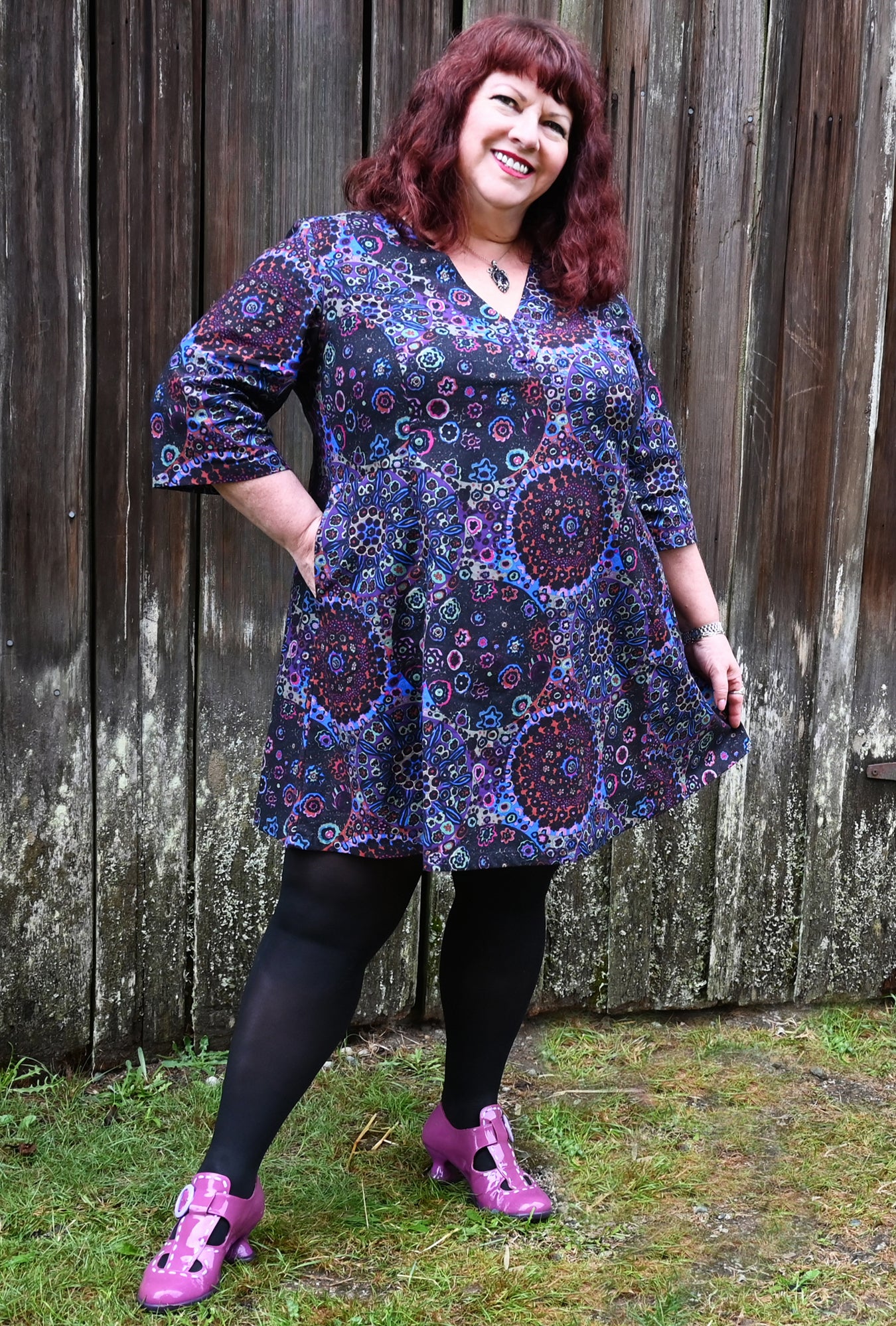 Greta Garden Tunic - Dark Millefiore