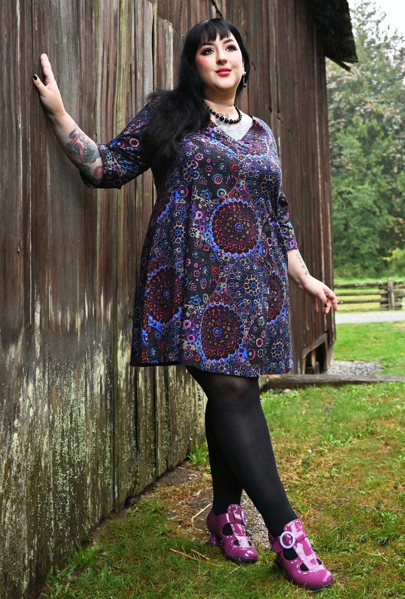 Greta Garden Tunic - Dark Millefiore
