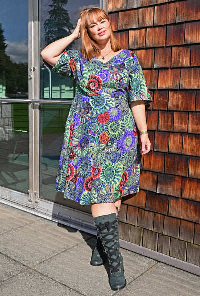 Joan Dress - Ammonite - Cotton Print