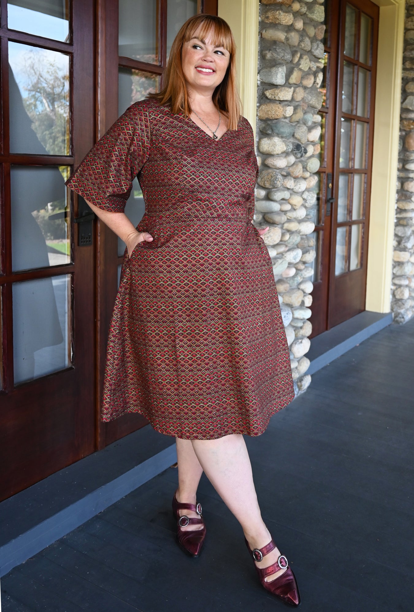 Joan Dress - Prismatic - Cotton print
