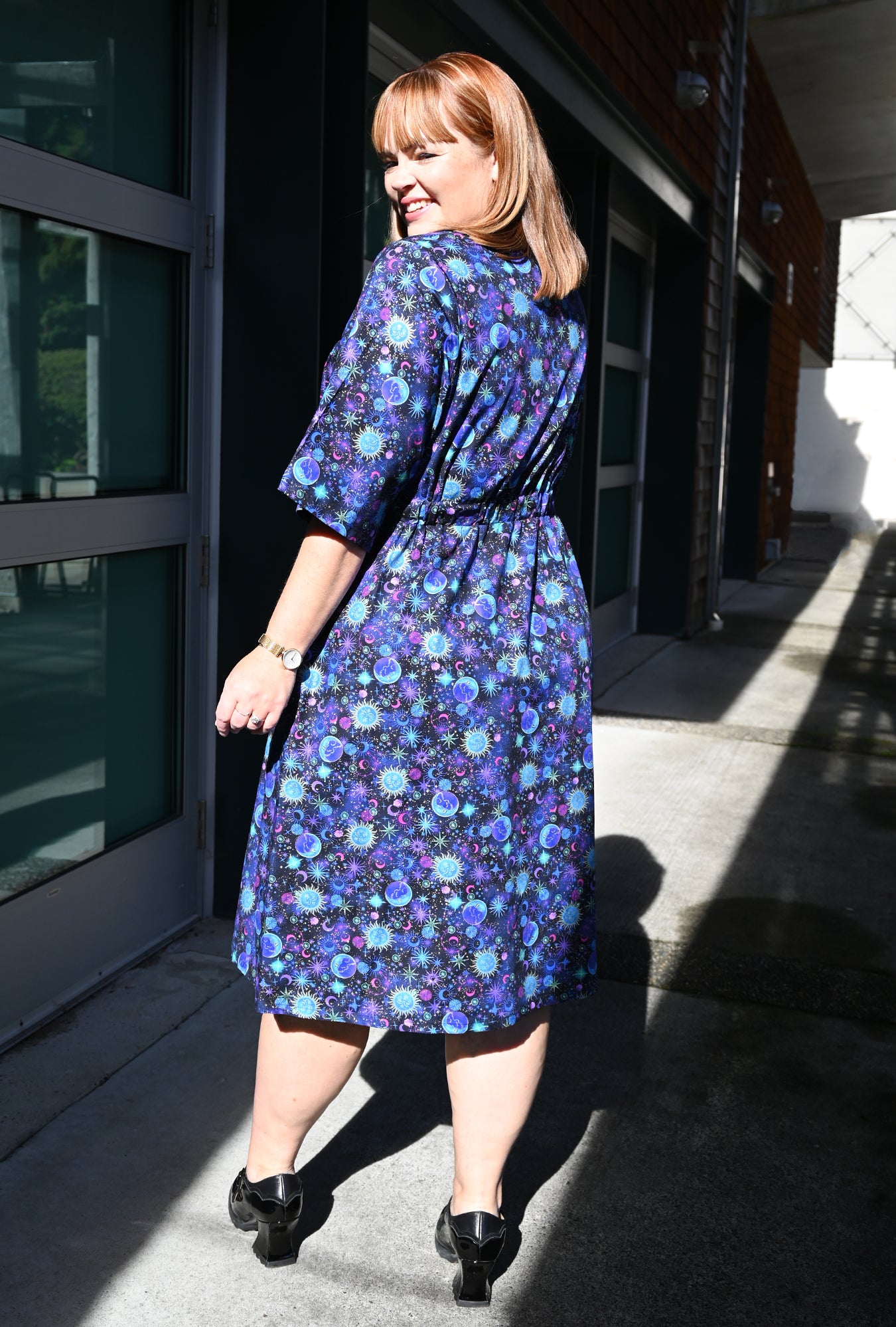 cotton velvet dresses SOPHIE DRESS SOLID BLACK COTTON VELVET Catherine Prevost London