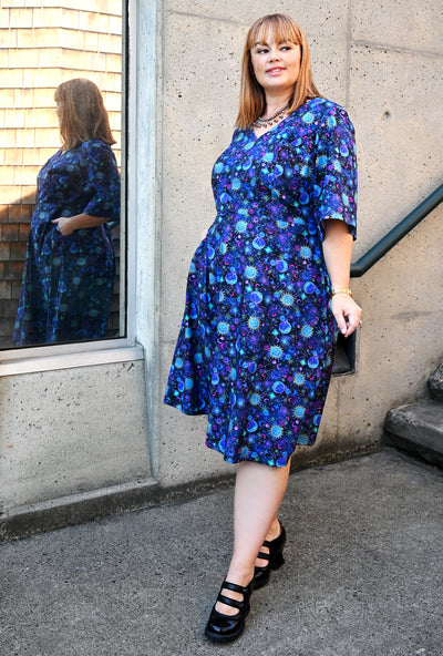 Joan Dress - Cosmos - Cotton print