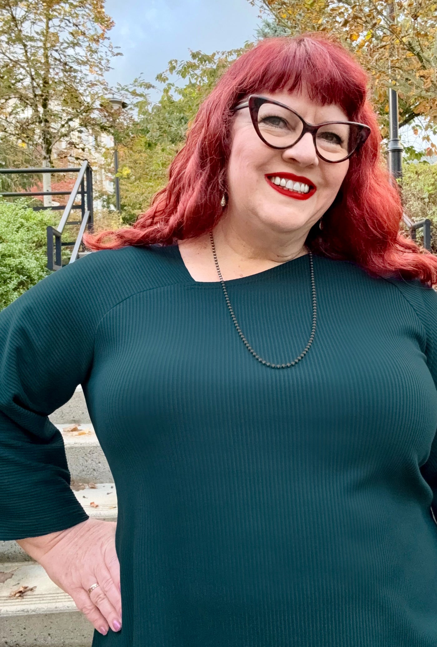 Prism Tunic - Teal Bamboo Rib