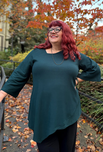 Prism Tunic - Teal Bamboo Rib