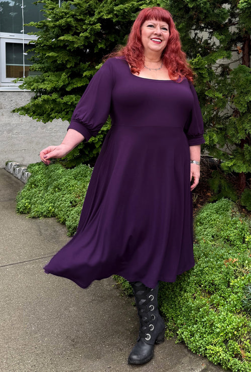 Willow Midi Dress - Amethyst Purple Sustainable Bamboo