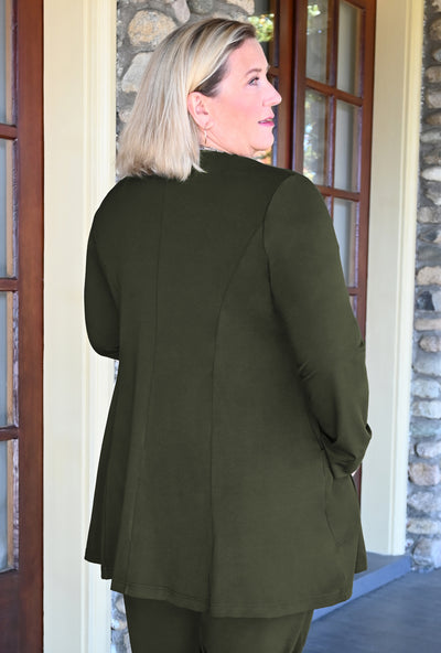 Aria Jacket - Olive Bamboo