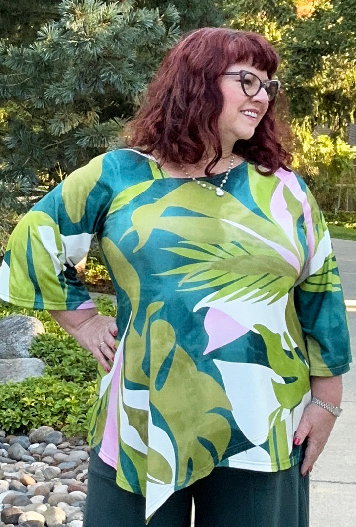 Prism Tunic - Lime Leaves – Diane Kennedy