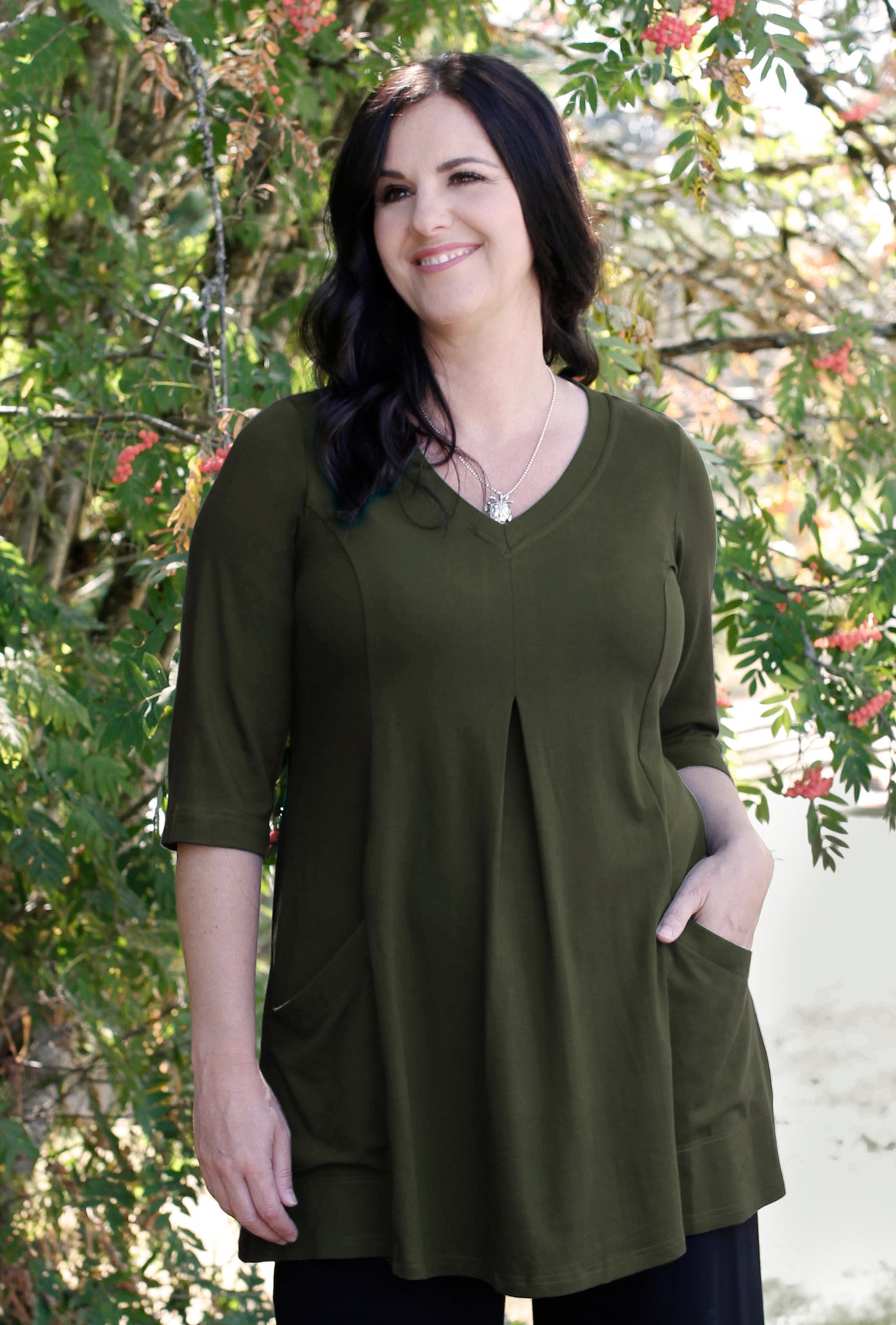 Playful Tunic - Olive Bamboo