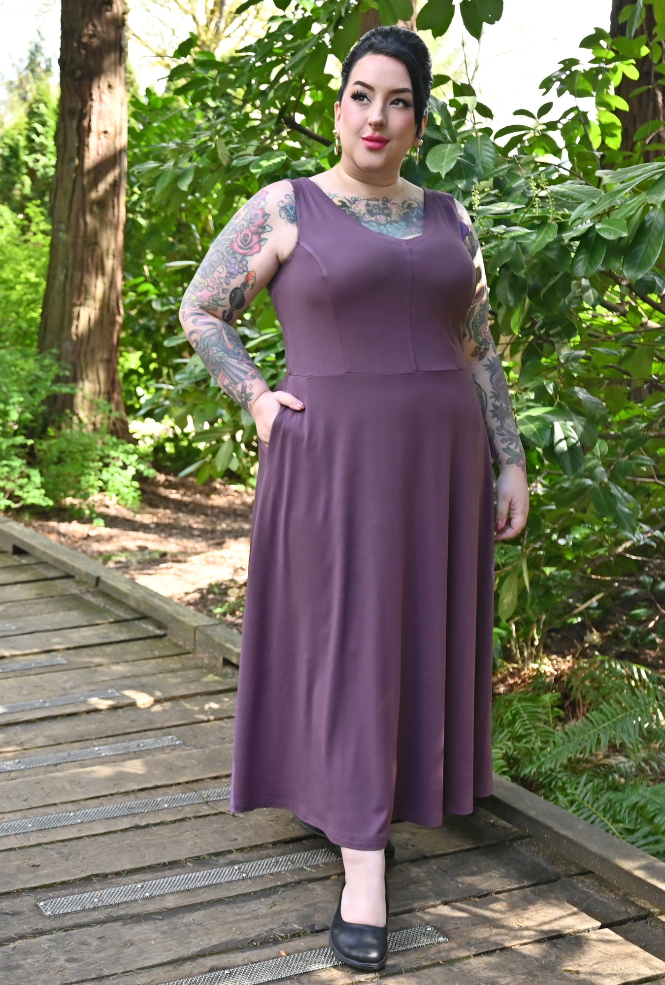 Charlie Dress - Mauve Bamboo