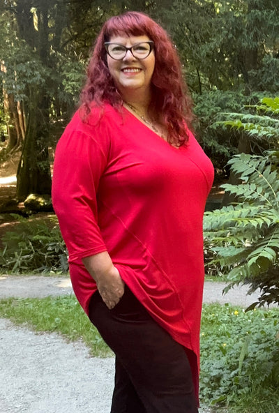 Direct Tunic - Ruby Red Bamboo