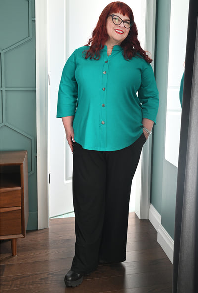 Urban Tunic - Turquoise Bamboo Rib