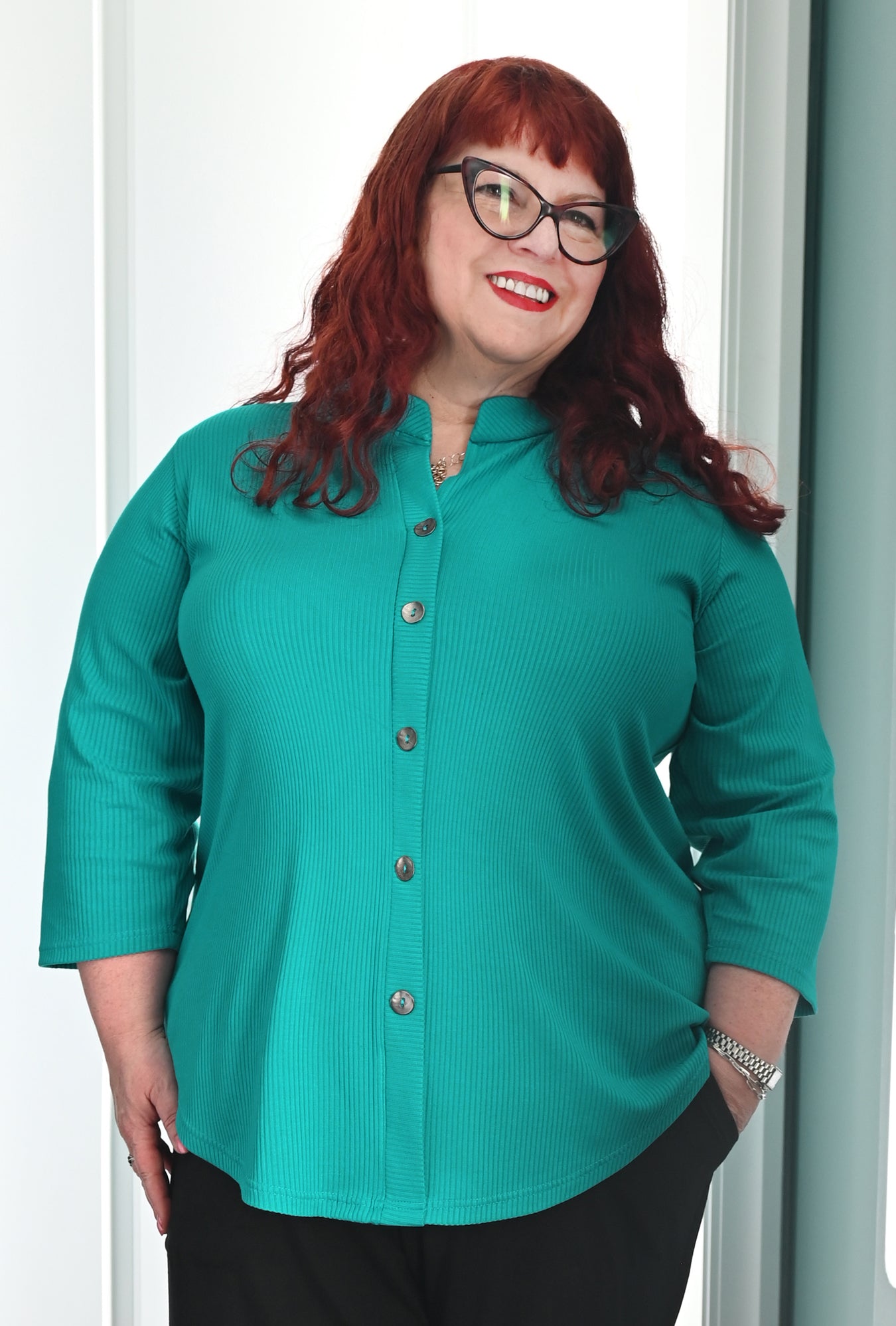 Urban Tunic - Turquoise Bamboo Rib