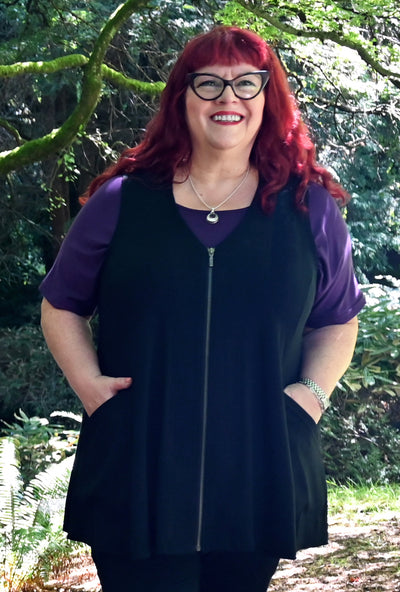 Revive Vest - Black Bamboo Rib