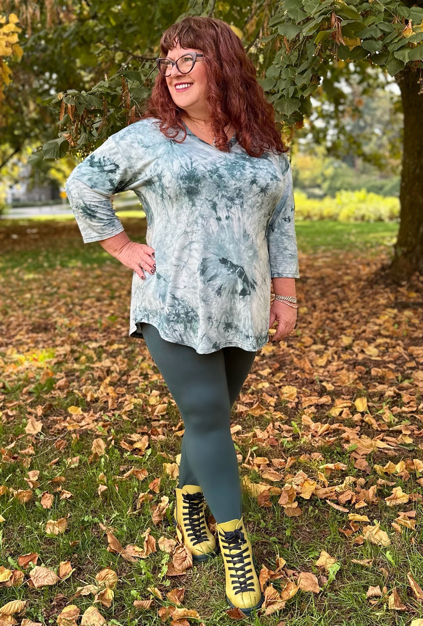 Market Tunic - Spruce Tie Dye Bamboo - only 3X left
