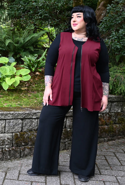Revive Vest - Garnet Bamboo Rib