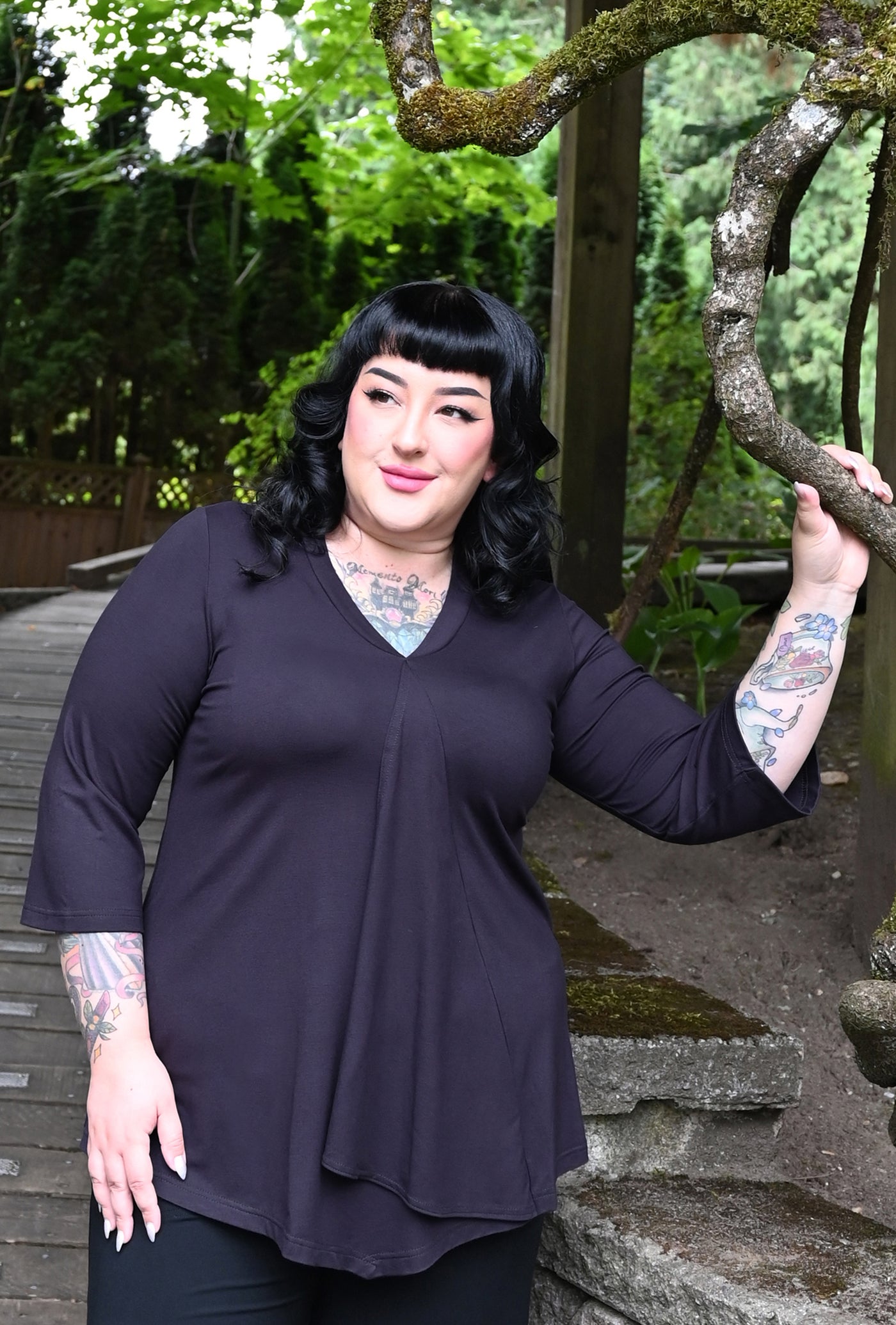 Fluid Tunic - Ink Bamboo