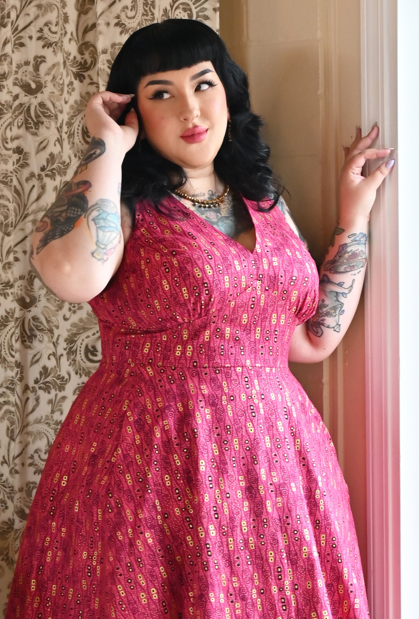 Norma  - Wiggle Room - Abstract Cotton Dress