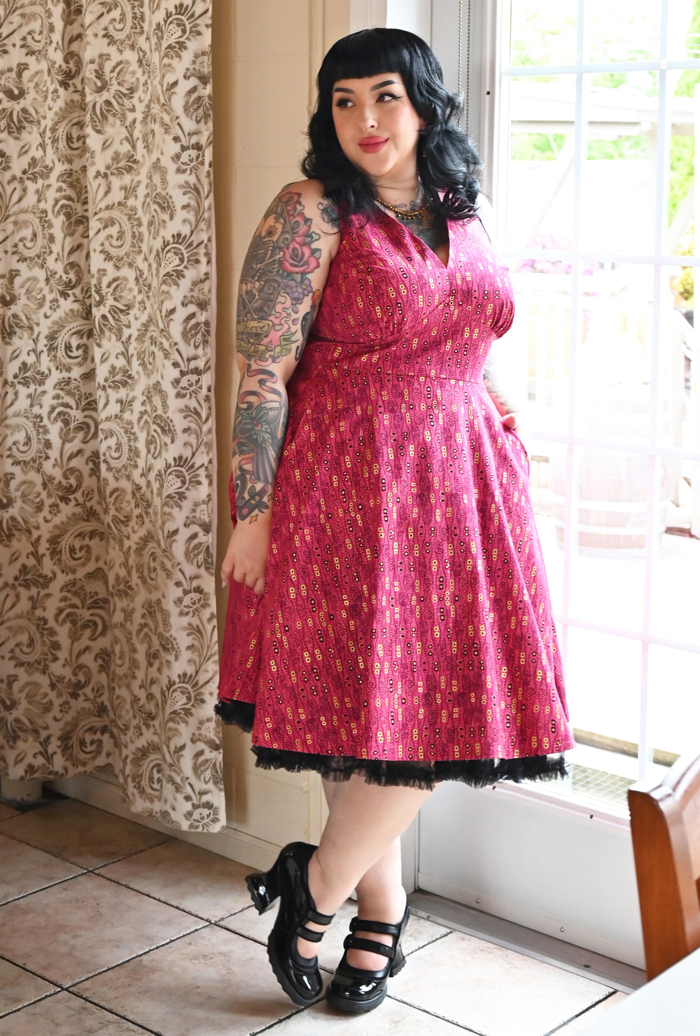 Norma  - Wiggle Room - Abstract Cotton Dress