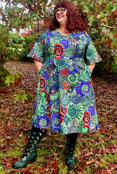 Joan Dress - Ammonite - Cotton Print