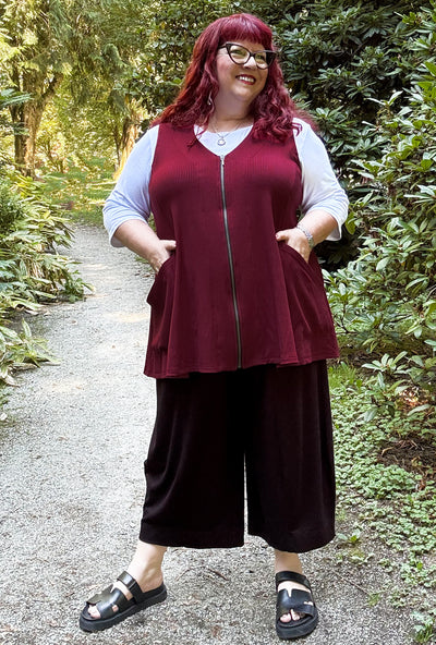 Revive Vest - Garnet Bamboo Rib