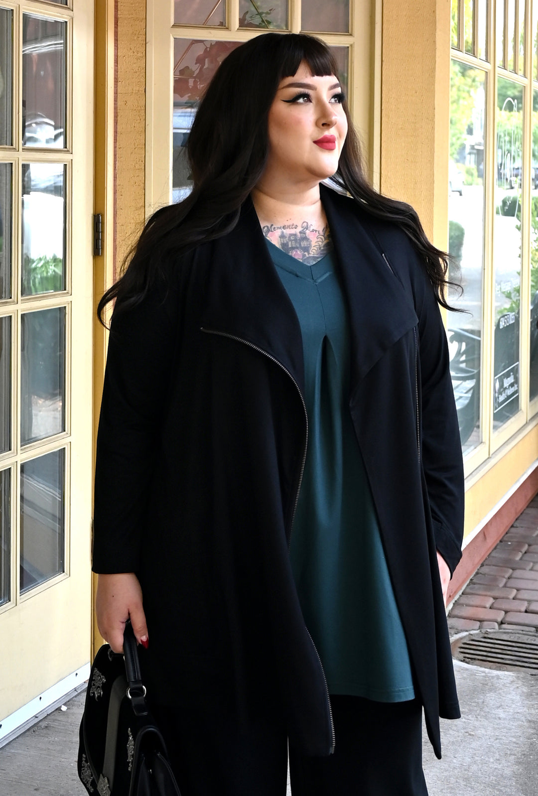 Swing Zip Jacket - Black Bamboo – Diane Kennedy