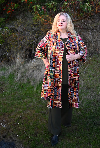 Kate Cotton Coat - Page Turner - Library Book Print
