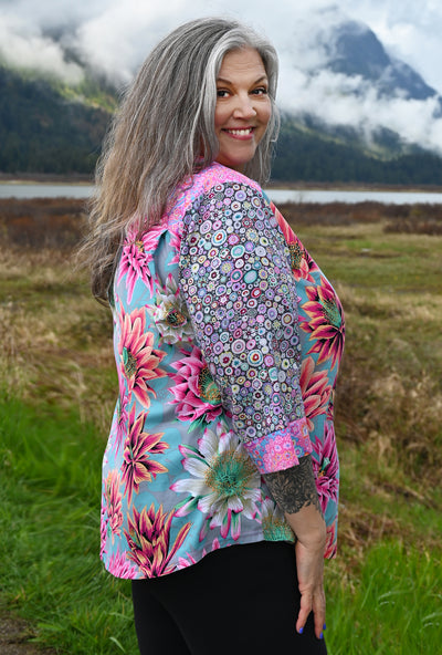 Eden Floral Shirt - Pink Cactus Flower